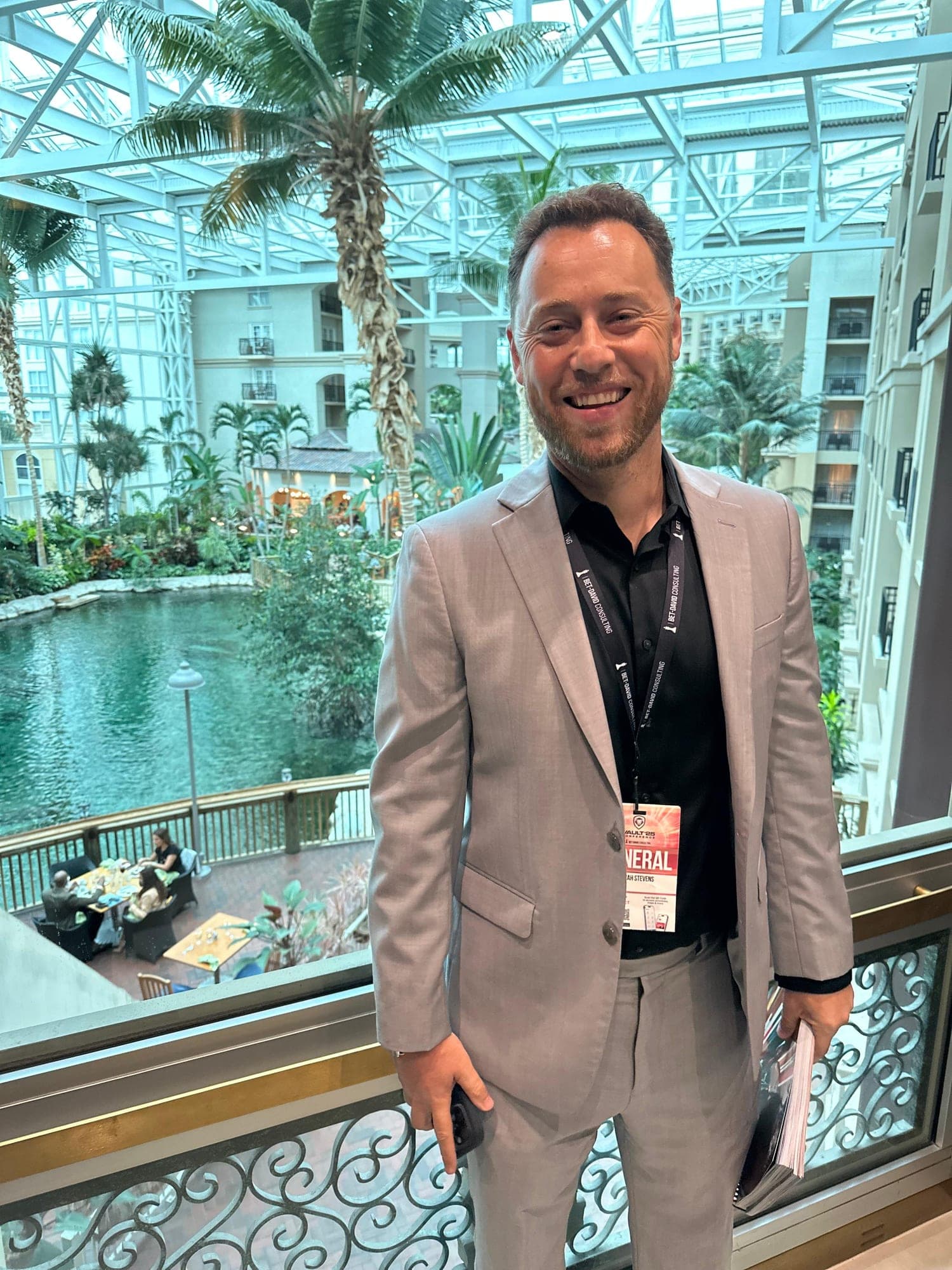 Jonah Stevens at an industry conference